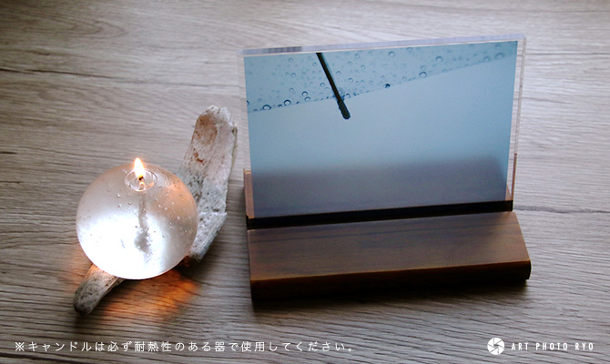 キャンドルとアクリルフォト写真